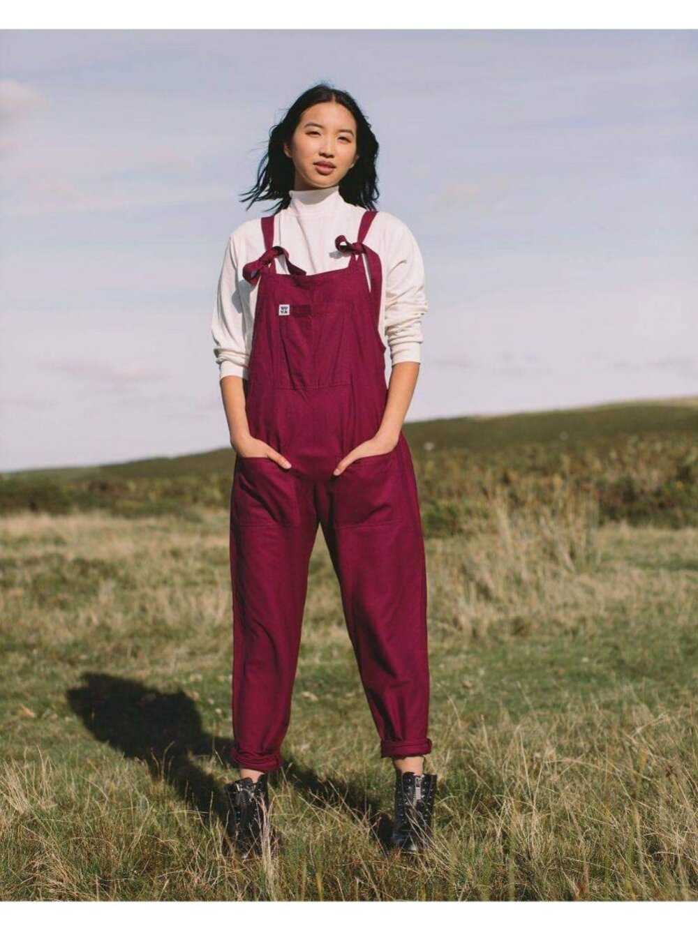 Lucy & Yak Umi Organic Cotton Dungarees Jumpsuit Overalls Sz  Maroon